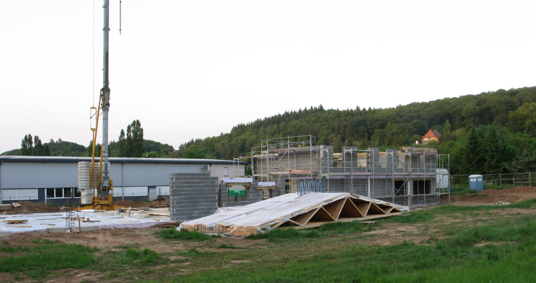 Bau der neuen Werkstatt